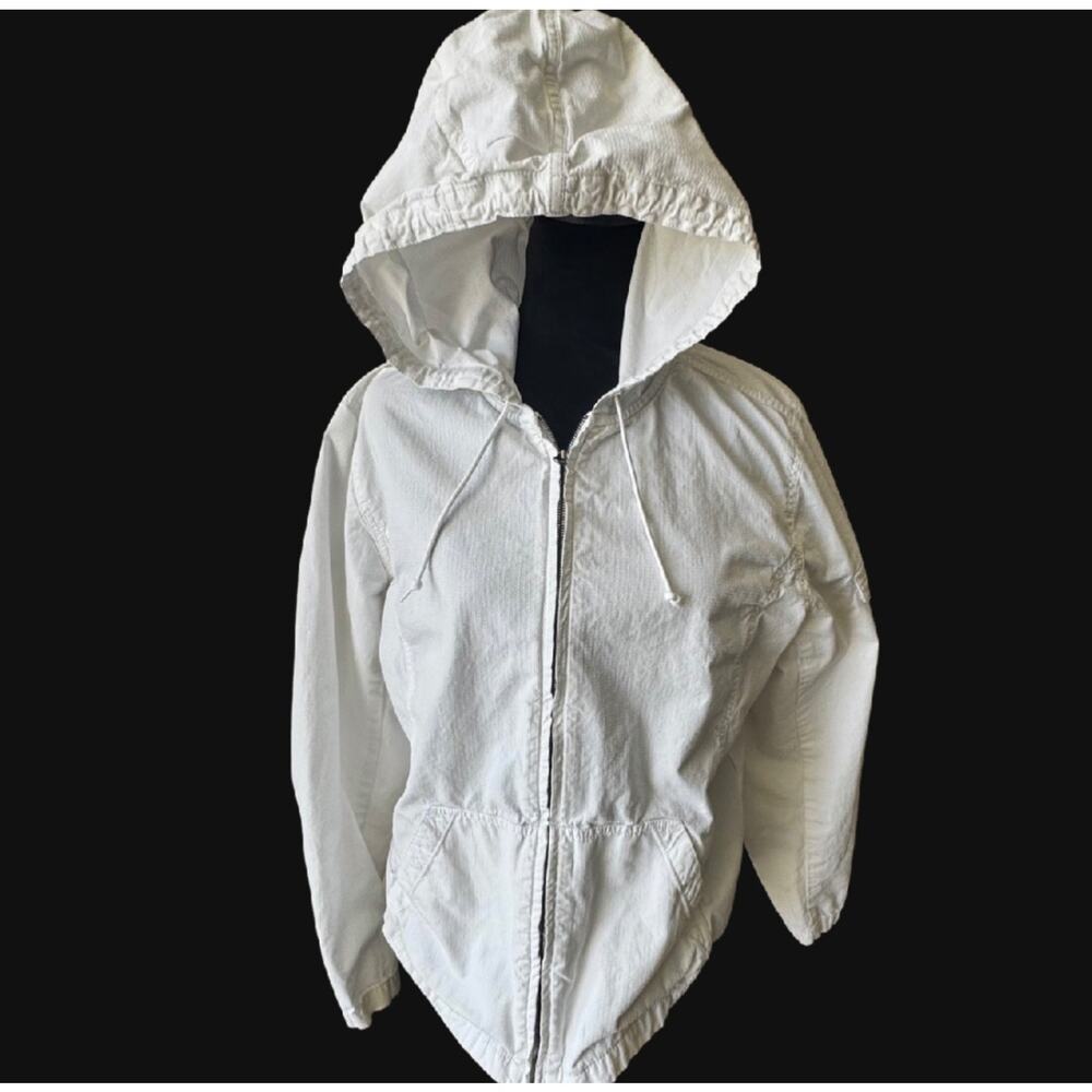 Eddie Bauer Hooded Lightweight Zippered Cotton Jacket Women's Large